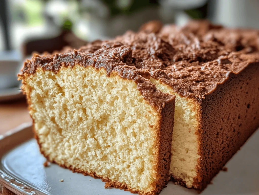 Classic pound cake with a soft, golden crumb and a light crust