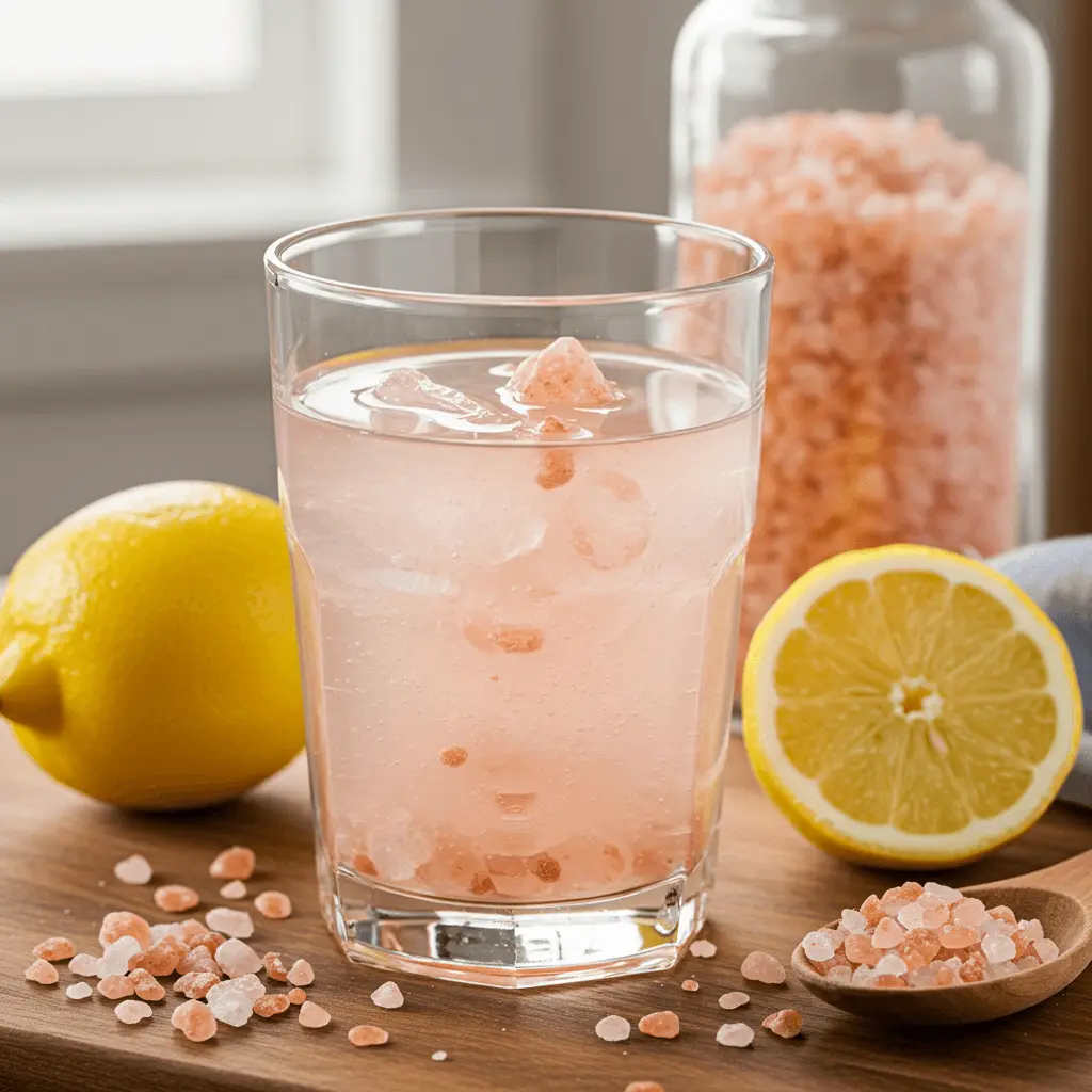 pink salt water recipe card
