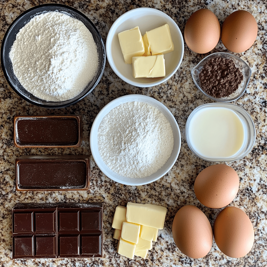Ingredients for vanilla chocolate combo cake Publix